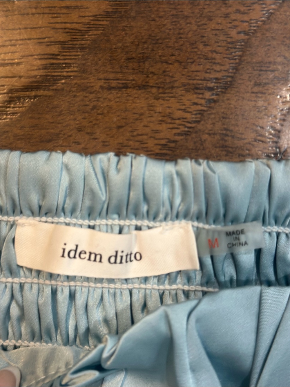 Idem Ditto Blue Peplum cropped Top - Picture 3 of 4